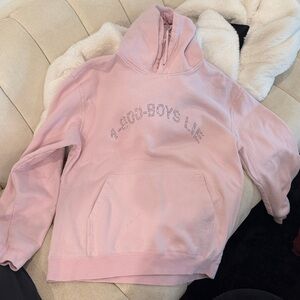 Boys Lie Pink Rhinestone Hoodie